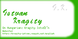 istvan kragity business card